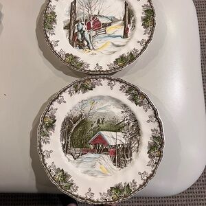 Johnson Brothers The Friendly Village set of 2 11 inch dinner plate